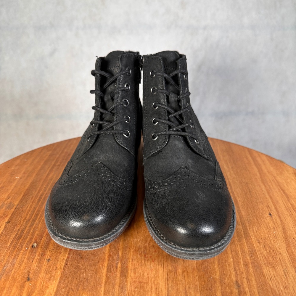 Josef Seibel Sienna 03 Boots Women 38 Black Good Wingtip Brogue Leather - Picture 2 of 12